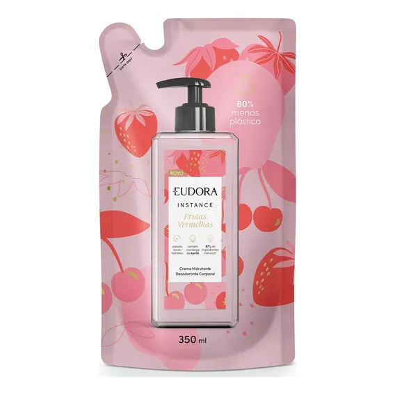 Eudora Refil Creme Hidratante Instance Frutas Vermelhas Foto 1