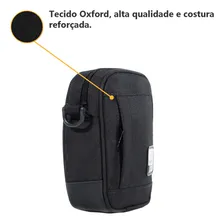Everbags shoulder zipper vivo bolsa mini tranversal tiracolo de ombro pochete treino esportivo resistente cor preto Foto mini 4
