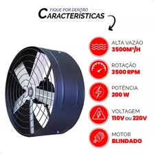 Exaustor De Parede Industrial Alta Vazão Exaustor 40cm C/ Reversão! 220V Mared Foto mini  3