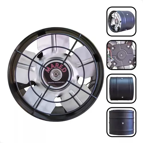 Exaustor Industrial Parede Bivolt Mared 20cm 90w Preto 127/220V Foto 1