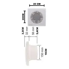 Exaustor P/banheiro 15cm/150mm Grade Anti Insetos Bivolt Foto mini 3
