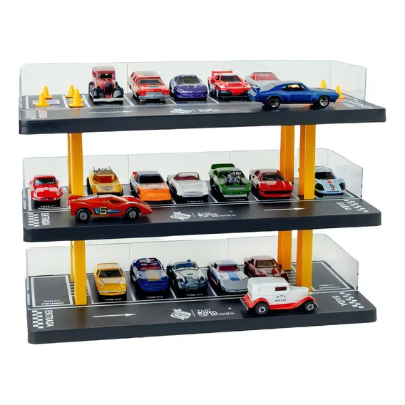 Expositor Estacionamento The King Of Boxes Todos em escala 1/64 Cor Preto Foto 1