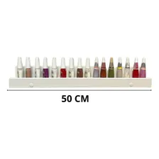 Expositor Organizador Porta Esmalte Manicure Prateleira Mdf Cor Branco Foto mini  3