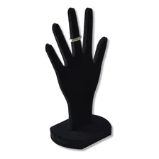 Expositor Para Anel Modelo Mão - Veludo - Anéis Cor Preto Foto mini 2