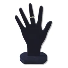 Expositor Para Anel Modelo Mão - Veludo - Anéis Cor Preto Foto mini 1