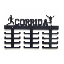 Expositor Porta Medalhas Corrida Mdf Preto 24 Suportes Foto  mini 1