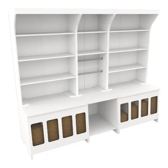 Expositor Ração Pet Box (balcão Vitrine Prateleira Cães) Cor Branco Foto 1
