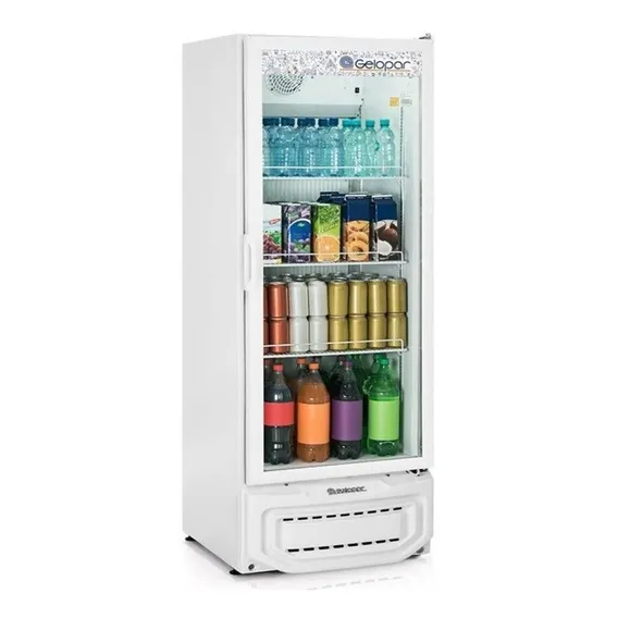 Expositor Refrigerado De Bebidas Gelopar Porta De Vidro 414l Cor Branco 220V Foto 1