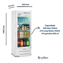 Expositor Refrigerado De Bebidas Gelopar Porta De Vidro 414l Cor Branco 220V Foto mini  3