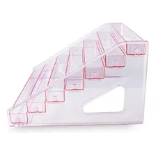 Expositor Suporte Esmaltes AcrÃlico 7 Degraus Rosa Para 80un Foto mini 4