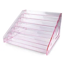 Expositor Suporte Esmaltes AcrÃlico 7 Degraus Rosa Para 80un Foto mini 2