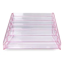 Expositor Suporte Esmaltes AcrÃlico 7 Degraus Rosa Para 80un Foto mini 3