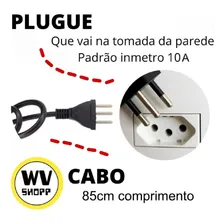 Extensão Eletrica 5 Tomada Filtro D Linha Fusivel Proteção Cor Preto Foto mini 4