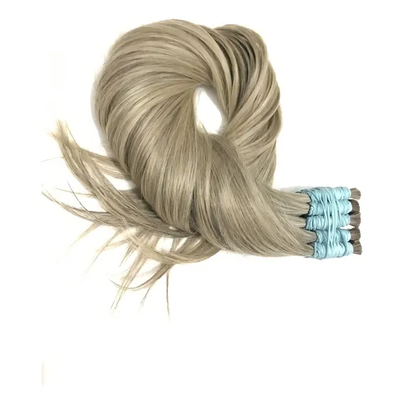 Extensão de cabelo humano loiro misto 50 cm 150 gramas Foto 1