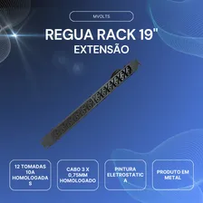 Extensão Eletrica 12 Tomadas Regua Eletrica127v/220v 10a Regua Painel Profissional Foto mini 3