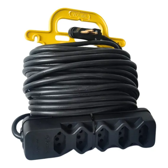 Extensão Elétrica 5 Tomada Profissional 20m Bivolt Antichama Foto 1