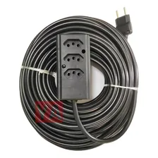 Extensão Elétrica Reforçada Cabo Pp 2x1mm Extensao 10m Foto mini 1