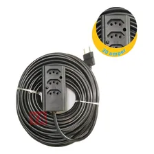 Extensão Elétrica Reforçada Cabo Pp 2x1mm Extensao 10m Foto mini 2