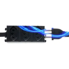 Extensão Elétrica Régua 3 Metros Tripolar 20 Amperes Fiolux Cor Extensão Elétrica De 3 Metros Tripolar Bivolt 20 Amperes Com 3 Tomadas Preta Foto mini 4