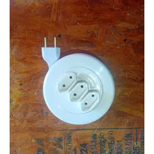 Extensão Redonda 5 Metros 2 Tomadas Elétrica Retrátil 2 Pino Foto mini  2