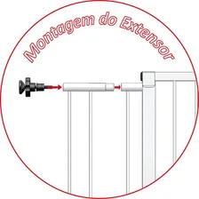 Extensor 15 Cm Para Portão Grade De Segurança Branco Foto mini 3