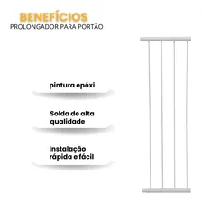 Extensor 20cm P/grade De Proteção Portãozinho Cães Crianças Cor Branco Foto mini 4