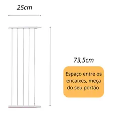 Extensor Grade Portão Pet De Segurança Infantil 25cm Cor Branco Foto mini 2