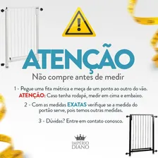 Extensor Grade Portão Pet De Segurança Infantil 25cm Cor Branco Foto mini 3