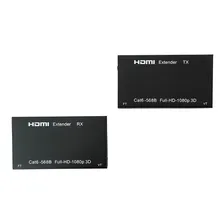 Extensor Hdmi 3d 60 Metros Via Cabo De Rede Utp Rj45 Cat6 Foto mini  3