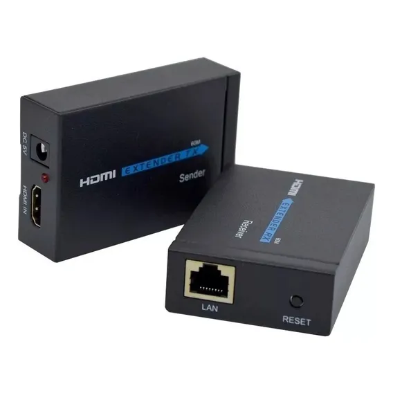 Extensor Hdmi 60 Metros X Rj45 Cat5/ Cat6 3d 1080p Foto 1