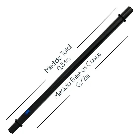 Extensor Suporte Prolongador Sub Alta 85cm Metal Preto Foto 1