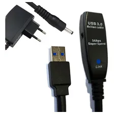 Extensor Usb 3.0 Ativo Com Repetidor A M X A F 25 Metros Cor Preto Foto  mini 1