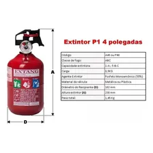 Extintor Extang Automotivo Abc 1kg Gordinho Bujão Foto mini 4