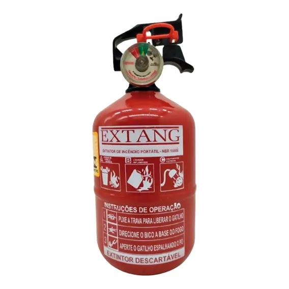 Extintor Extang Automotivo Abc 1kg Gordinho Bujão Foto 1
