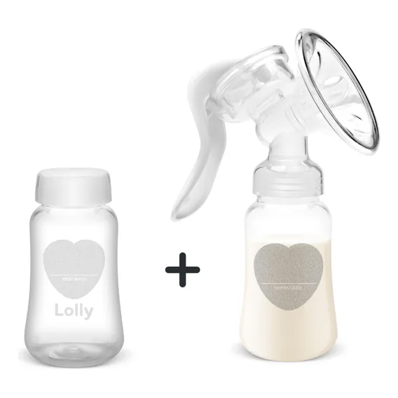 Extrator Bomba Tira Leite Materno Manual+pote 150ml - Lolly Foto 1