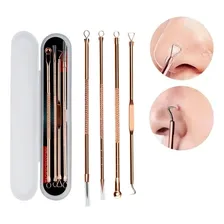 Extrator De Cravos Removedor Acne Espinha Manual Kit 4 Peças Foto mini 1