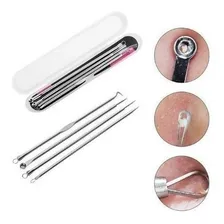 Extrator De Cravos Removedor Acne Espinha Manual Kit 4 Peças Foto mini 2