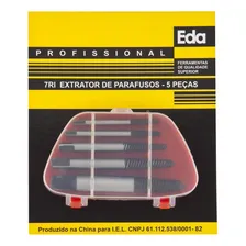 Extrator de parafuso Eda Kit Jogo Extrator de Parafuso com 5 peças do aço carbono Foto mini 3