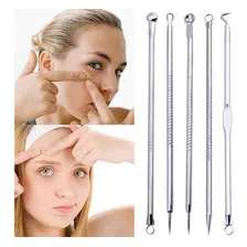 Extrator Removedor De Cravos Acnes Espinhas 5 Peças Foto mini 4