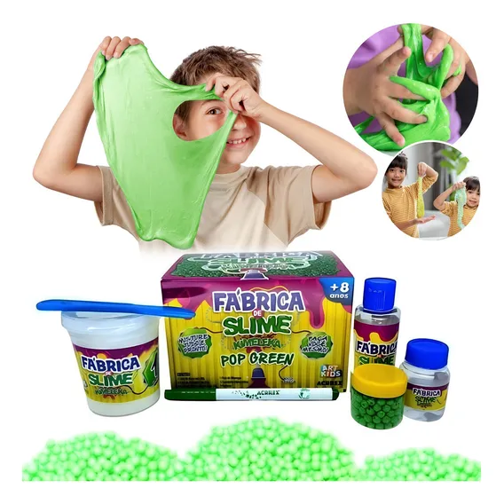 Fabrica De Slime Kimeleka Pop Green Acrilex Foto 1