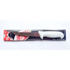 Faca Açougueiro Cozinha Carne Desossa Aço Inox Cabo Branco 6 Foto  mini 1