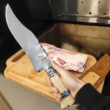 Faca Bowie Forjada 9' Integral Aço Inox 420c Cabo Osso Artes Foto mini  2