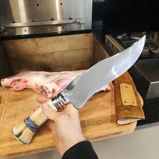 Faca Bowie Forjada 9' Integral Aço Inox 420c Cabo Osso Artes Foto mini 4
