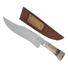 Faca Bowie Forjada 9' Integral Aço Inox 420c Cabo Osso Artes Foto  mini 1