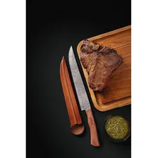 Faca Butcher Tramontina Inox C/ Bainha De Couro Nômade 10 Foto mini  2