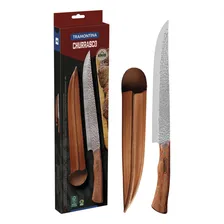 Faca Butcher Tramontina Inox C/ Bainha De Couro Nômade 10 Foto mini  3