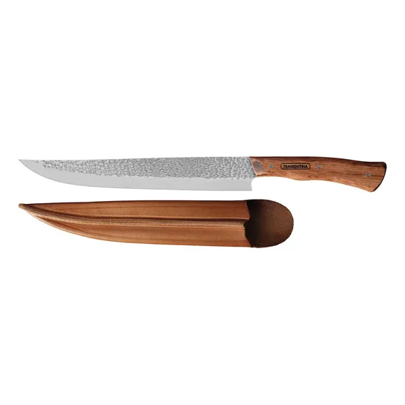 Faca Butcher Tramontina Inox C/ Bainha De Couro Nômade 10 Foto 1