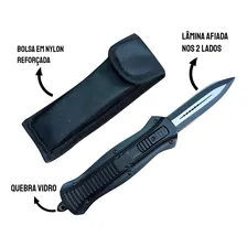 Faca Canivete Automático Abertura Frontal - Preto + Capa Foto mini 4