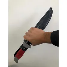Faca Case Bowie Fulltang Bushcraft Caça Pesca Bainha Couro Foto mini 4