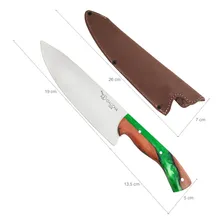 Faca Chef Profissional Faca Gaúcha Em Aço Inox Cozinha 8 Foto mini 4